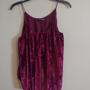 Velvet wine flowy blouse